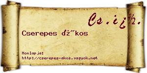 Cserepes Ákos névjegykártya