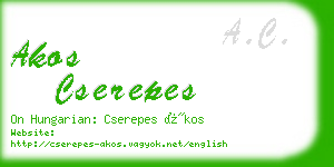 akos cserepes business card